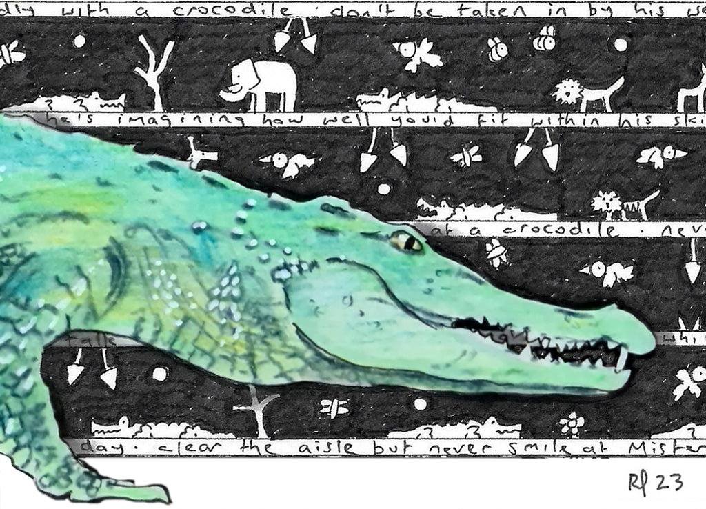 Crocodile ACEO Print
