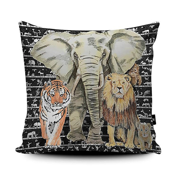 Elephant Tiger Lion Cushion