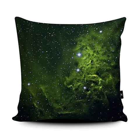 Space Cushion - Flaming Green Star