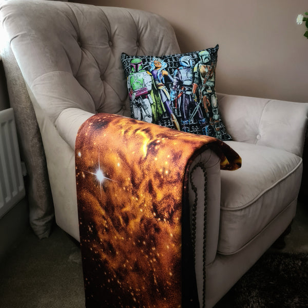 Space Blanket - Flaming Star Nebula Gold