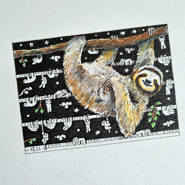 Sloth ACEO Print