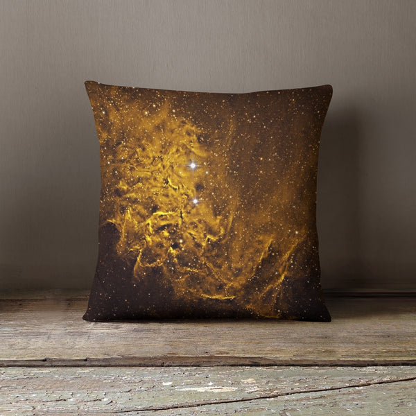 Space Cushion - Flaming Gold Star