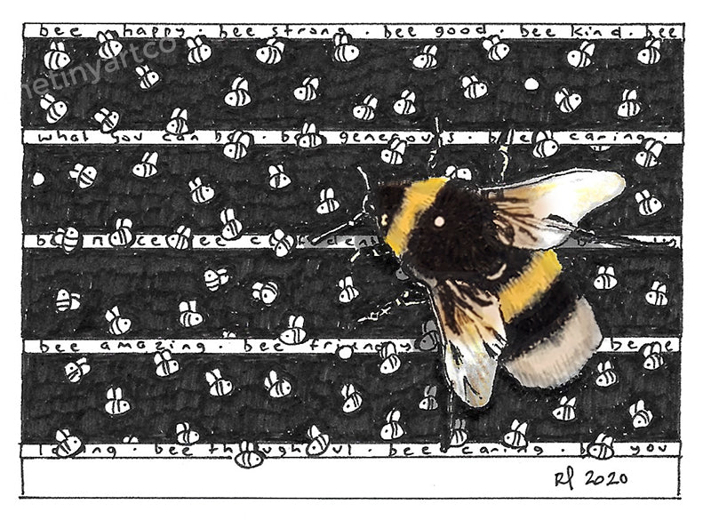 Bee Nice ACEO Print - The Tiny Art Co