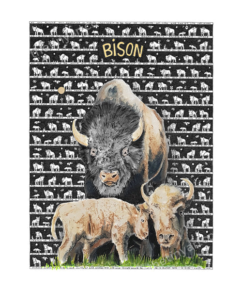 Bison Fine Art Print - The Tiny Art Co