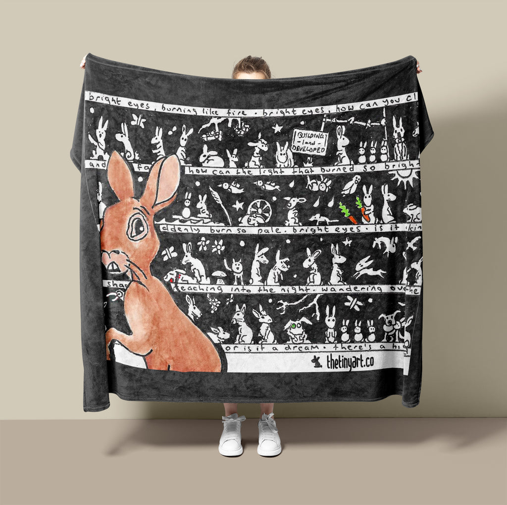 Rabbit Fleece Blanket