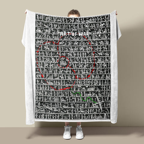 Art of War Fleece Blanket - The Tiny Art Co