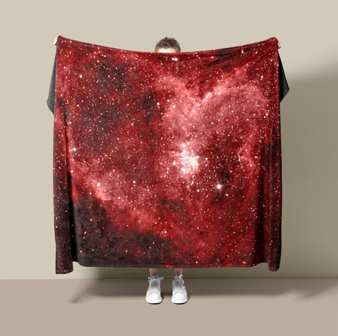 Space Blanket - Red Nebula Heart