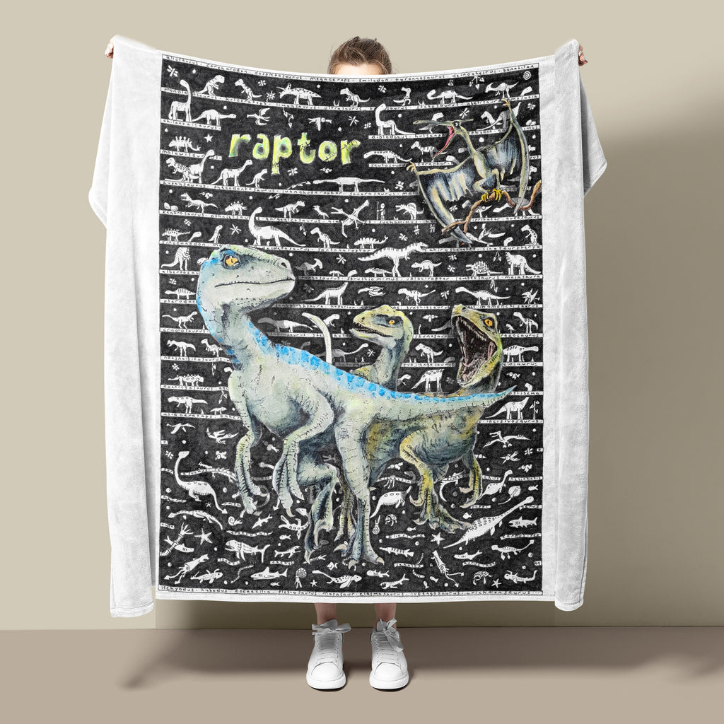 Raptor Fleece Blanket - The Tiny Art Co