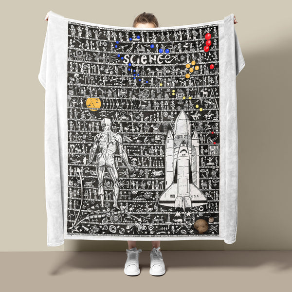 Science Fleece Blanket - The Tiny Art Co