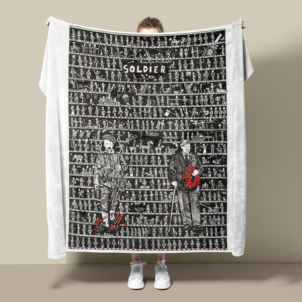 Soldier Fleece Blanket - The Tiny Art Co