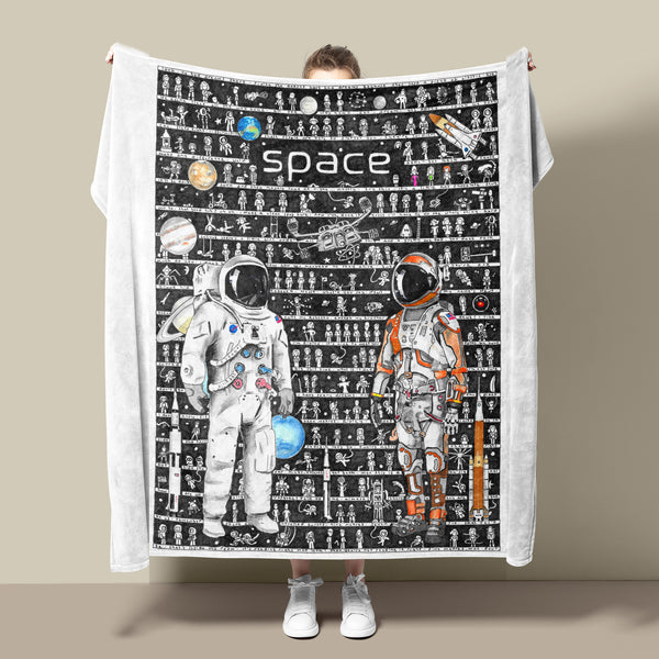 Space Fleece Blanket - The Tiny Art Co