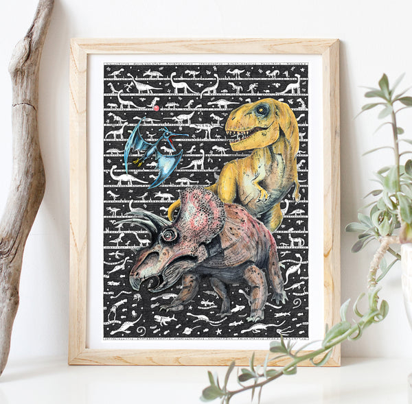 Dinosaur 3 Fine Art Print - The Tiny Art Co