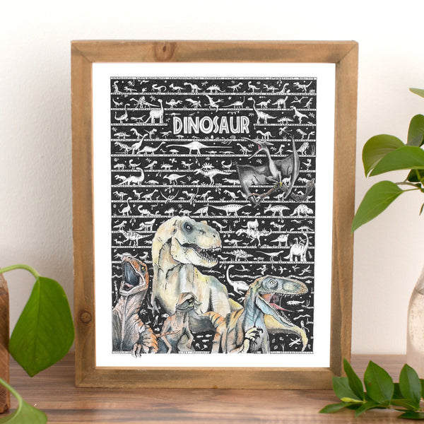 Dinosaur Fine Art Print - The Tiny Art Co