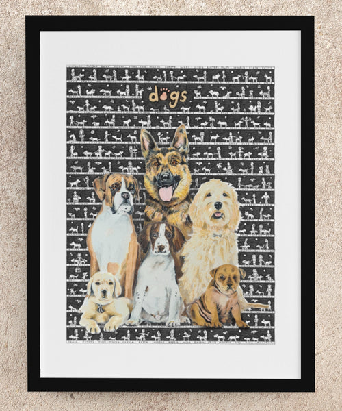 Dogs Art Print - The Tiny Art Co