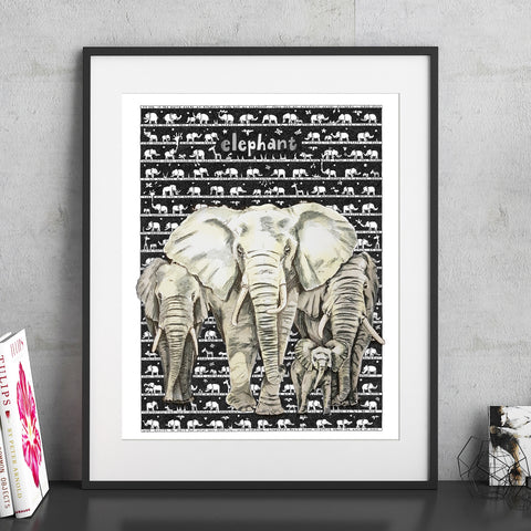 Elephant Fine Art Print - The Tiny Art Co