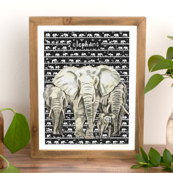 Elephant Fine Art Print - The Tiny Art Co