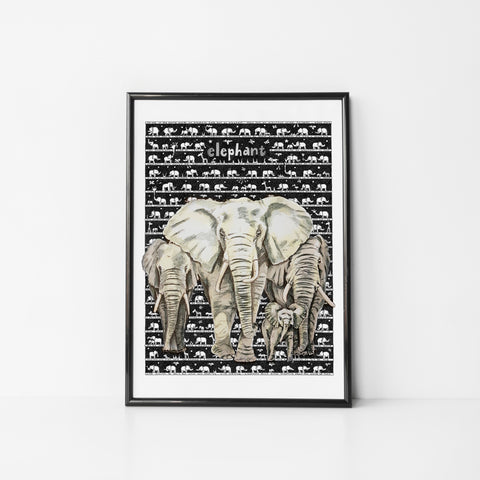 Elephant Standard Print - The Tiny Art Co