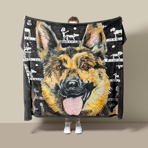 Dog Blanket - German Shepherd Fleece Blanket