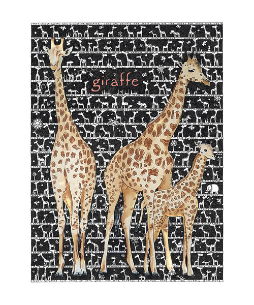 Giraffe Art Print - The Tiny Art Co