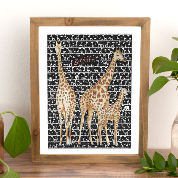 Giraffe Fine Art Print - The Tiny Art Co