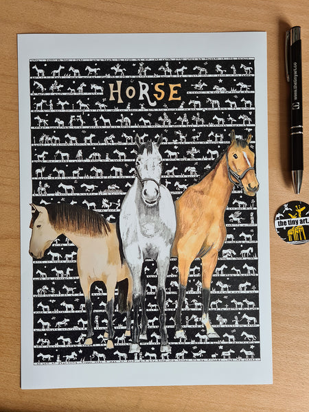 Horse Standard Print - The Tiny Art Co