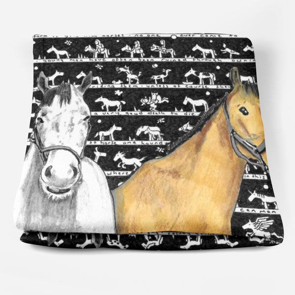 Horse Fleece Blanket - The Tiny Art Co