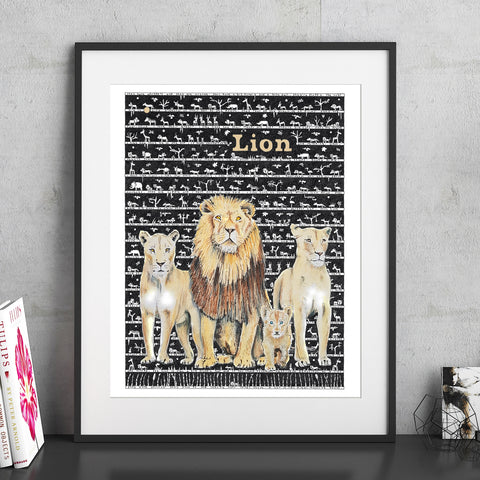 Lion Fine Art Print - The Tiny Art Co