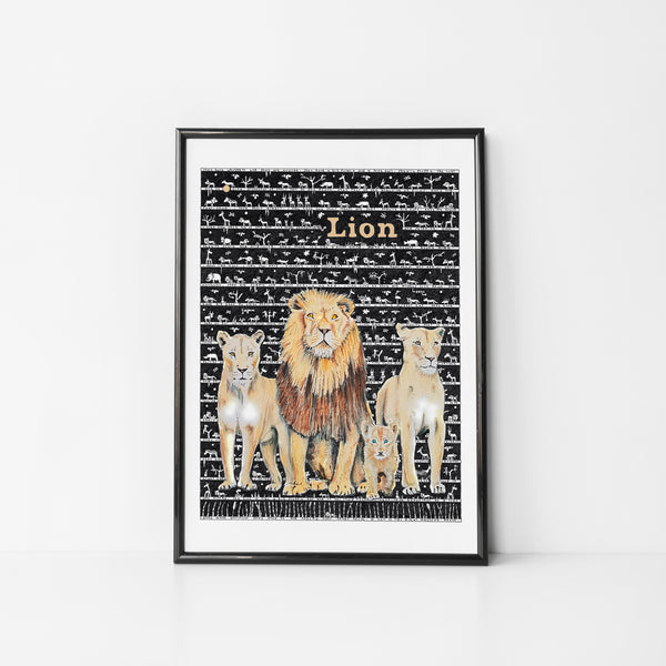 Lion Standard Print - The Tiny Art Co