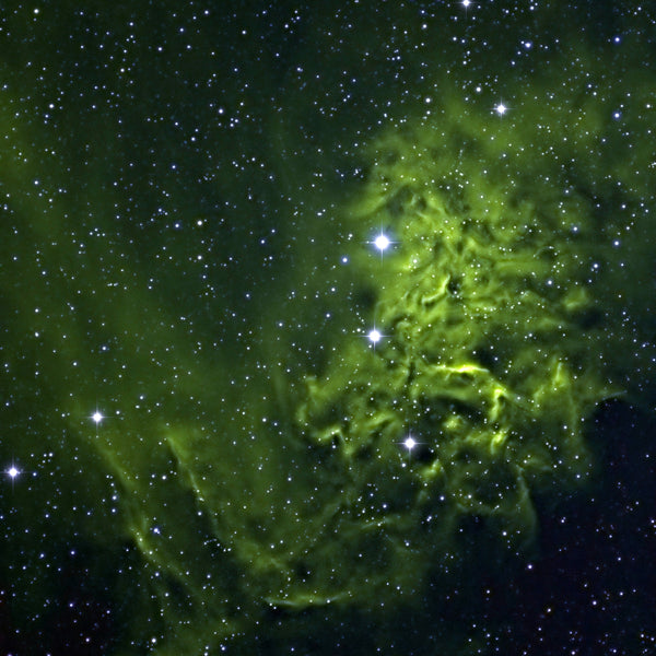 Space Cushion - Flaming Green Star