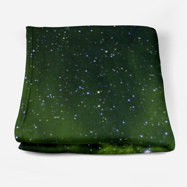 Space Blanket - Flaming Star Nebula Green