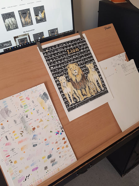 Lion Art Print - The Tiny Art Co