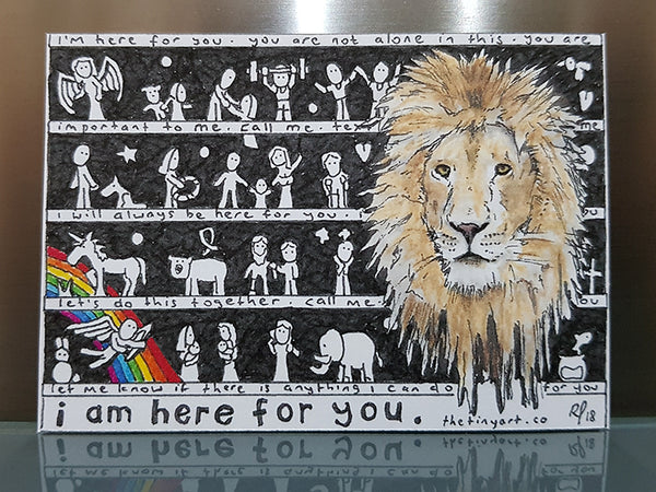 Lion (I am here for you) ACEO Print - The Tiny Art Co
