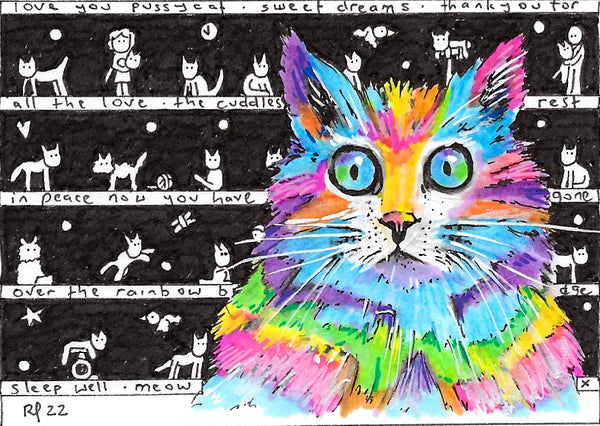 Rainbow Pussycat ACEO Print