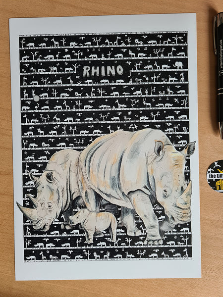 Rhino Standard Print - The Tiny Art Co