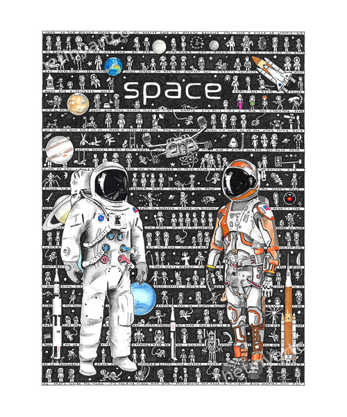 Space Art Print - The Tiny Art Co