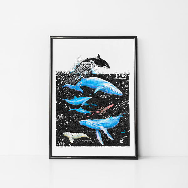 Whale Standard Print - The Tiny Art Co