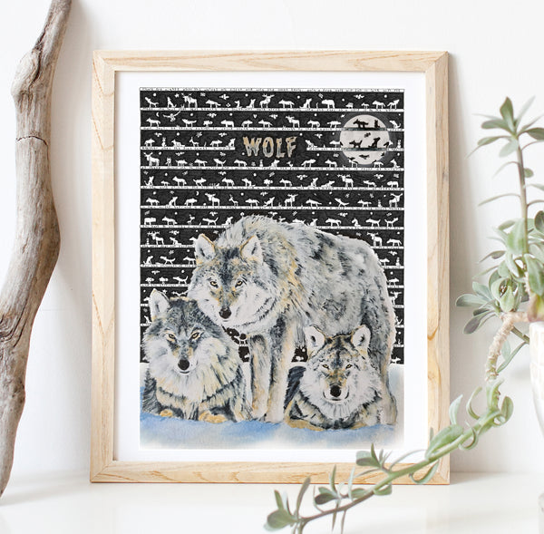 Wolf Fine Art Print - The Tiny Art Co
