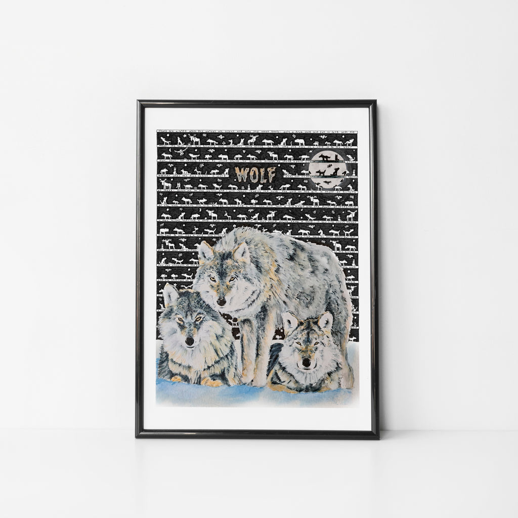 Wolf Standard Print - The Tiny Art Co
