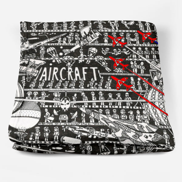 Aircraft Fleece Blanket - The Tiny Art Co