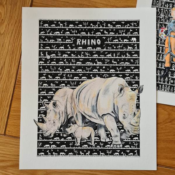 Rhino Fine Art Print - The Tiny Art Co